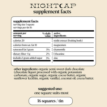 Alice Mushrooms- Nightcap.  Mushroom Chocolate for Sleep