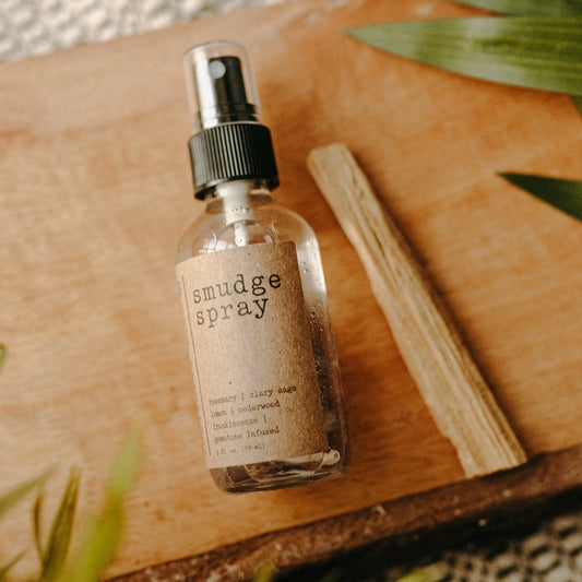 Smudge Spray | Essential Oil Room Spray w/ Amethyst Crystals